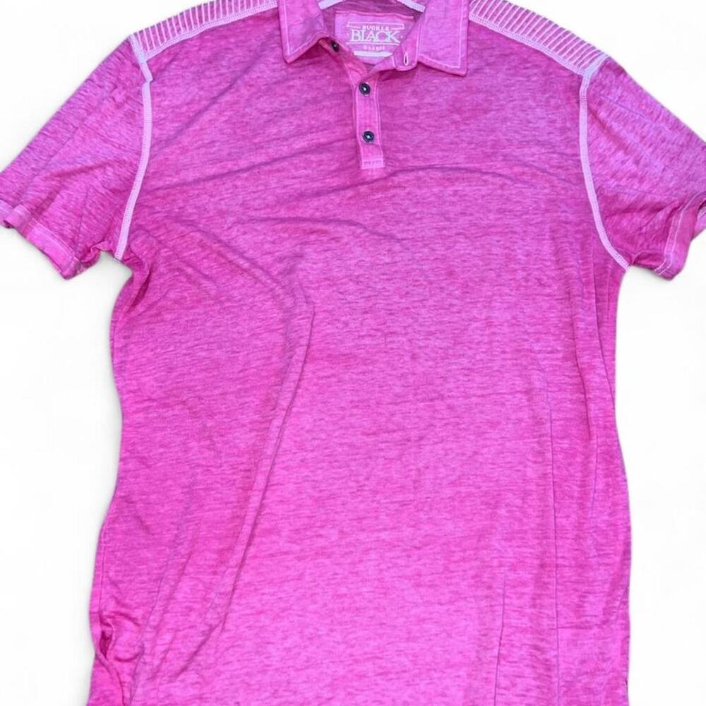 Buckle Hot Pink Lightweight Quarter Button Collared Short Sleeve Polo Men XL